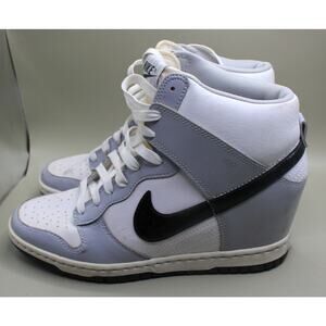 WMNS Nike Dunk High Sky Hi Hidden Wedge Shoe 528899-011 Blk/ Wht/ Wolf Gray 8.5